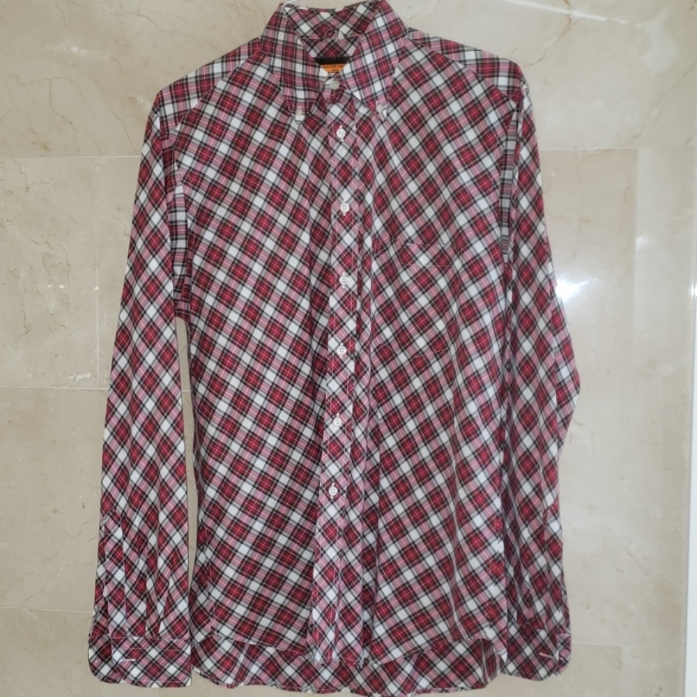 MEN'S DAVIDE CENCI PLAID BUTTON DOWN SHIRT ITALY